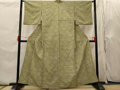 平和屋着物▽小紋　単衣　花尽し　洗える着物　AABH7466st