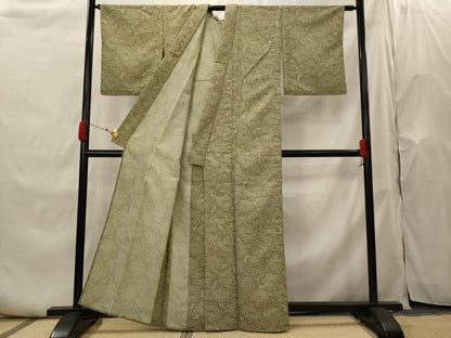 平和屋着物▽小紋　単衣　花尽し　洗える着物　AABH7466st