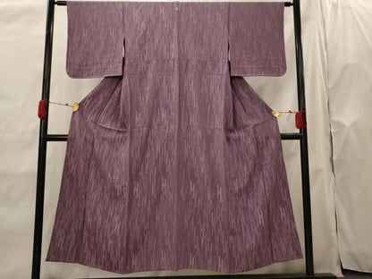 平和屋着物▽上質な色無地　単衣　滅紫色　正絹　逸品　AABH7467st