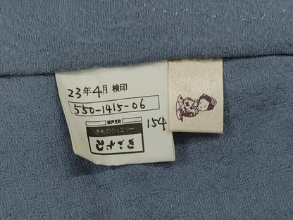 平和屋着物▽上質な色無地　単衣　薄花色　正絹　逸品　AABH7478st