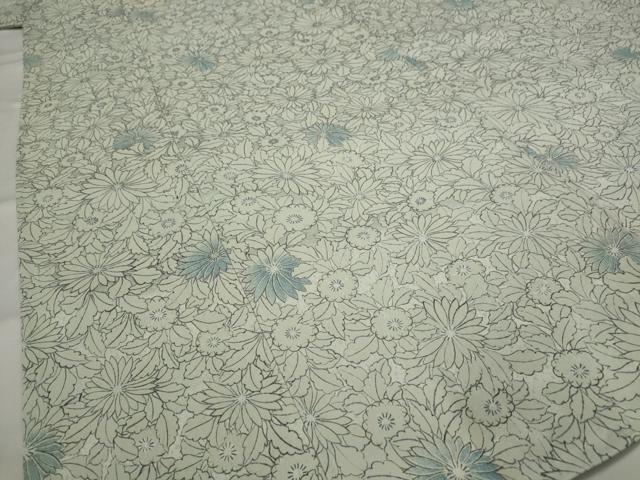 平和屋着物▽上質な小紋　単衣　花尽し　正絹　逸品　AABH7480st