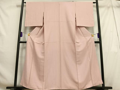 平和屋着物■上質な色無地　紗綾型地紋　虹色　正絹　逸品　AABH7482oa