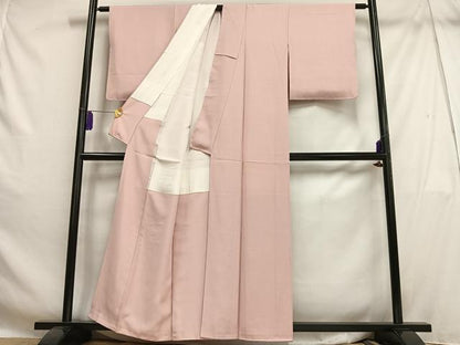 平和屋着物■上質な色無地　紗綾型地紋　虹色　正絹　逸品　AABH7482oa