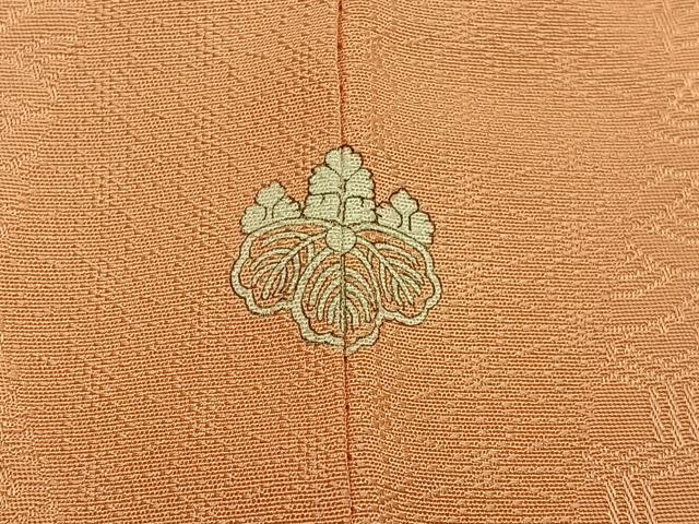 平和屋着物■上質な色無地 吉祥網目地紋 一斤染色 正絹 逸品 AABH7485oa