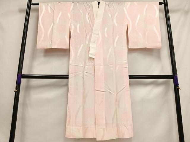 平和屋着物■長襦袢　無双仕立て　立涌花文　暈し染め　正絹　逸品　AABH7513oa