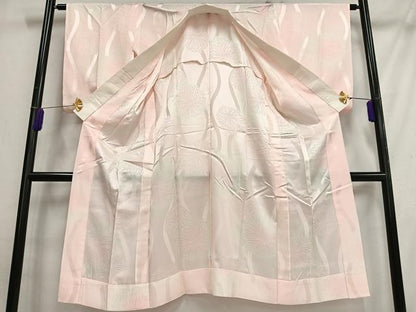 平和屋着物■長襦袢　無双仕立て　立涌花文　暈し染め　正絹　逸品　AABH7513oa