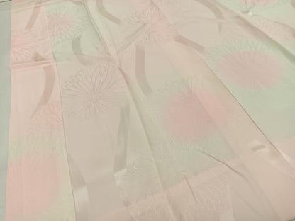 平和屋着物■長襦袢　無双仕立て　立涌花文　暈し染め　正絹　逸品　AABH7513oa