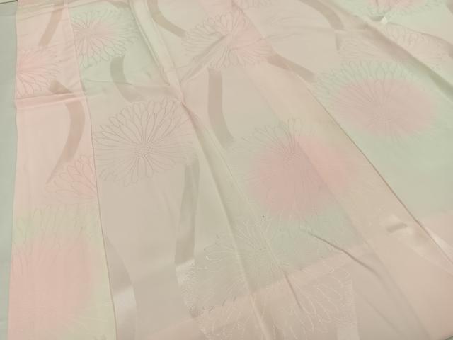 平和屋着物■長襦袢　無双仕立て　立涌花文　暈し染め　正絹　逸品　AABH7513oa