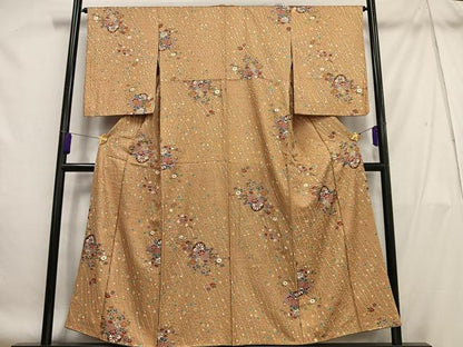 平和屋着物■上質な小紋 花車文 金彩 正絹 逸品 AABH7531oa