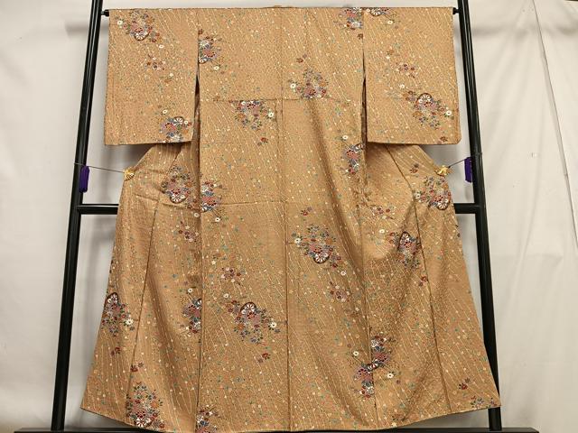 平和屋着物■上質な小紋 花車文 金彩 正絹 逸品 AABH7531oa