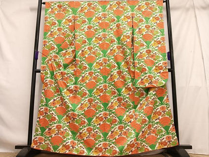平和屋着物■豪華振袖　花青海波　金彩　正絹　逸品　AABH7534oa