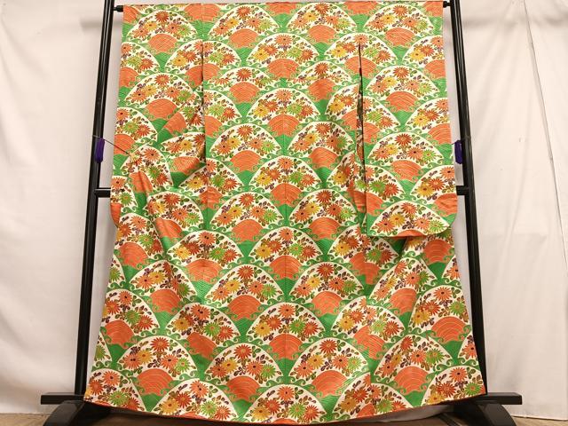 平和屋着物■豪華振袖　花青海波　金彩　正絹　逸品　AABH7534oa