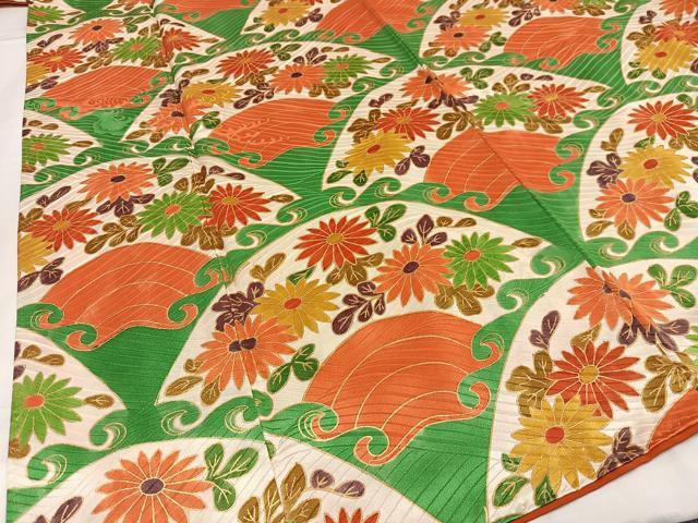 平和屋着物■豪華振袖　花青海波　金彩　正絹　逸品　AABH7534oa