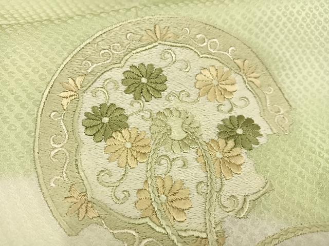 平和屋着物■訪問着 刺繍 花鏡裏文 暈し染め 正絹 逸品 AABH7537oa