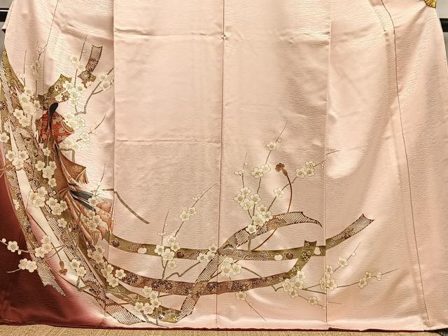 平和屋着物■訪問着　女人花文　暈し染め　金彩　正絹　逸品　AABH7543oa