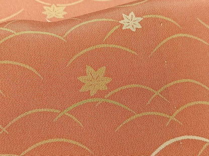 平和屋着物■長襦袢 無双仕立て 芝楓文 正絹 逸品 AABH7551oa