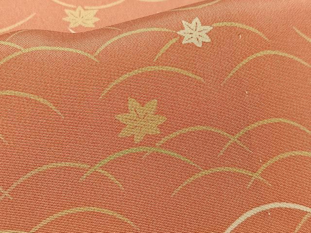 平和屋着物■長襦袢 無双仕立て 芝楓文 正絹 逸品 AABH7551oa