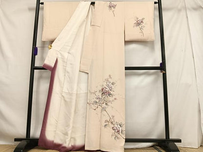 平和屋着物■訪問着　枝花文　正絹　逸品　AABH7553oa