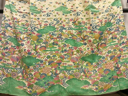 平和屋着物■訪問着　花鳥文　金彩　正絹　逸品　AABH7561oa