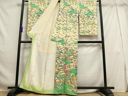 平和屋着物■訪問着　花鳥文　金彩　正絹　逸品　AABH7561oa