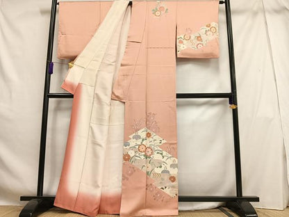 平和屋着物■訪問着　松皮菱花文　正絹　逸品　AABH7562oa