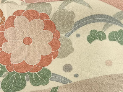 平和屋着物■訪問着　松皮菱花文　正絹　逸品　AABH7562oa