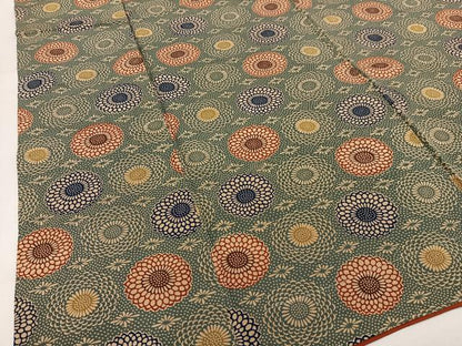 平和屋着物■上質な小紋　型染め　花づくし　三越扱い　正絹　逸品　未使用　AABH7563oa