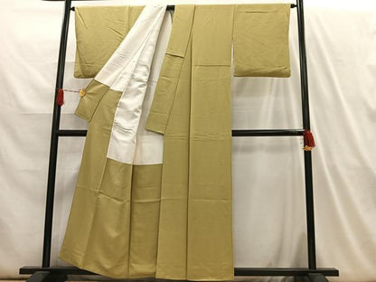 平和屋着物■上質な色無地　作家物　木蘭色　正絹　逸品　AABH7571oa