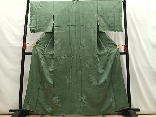 平和屋着物■上質な小紋　花車文　正絹　逸品　AABH7572oa