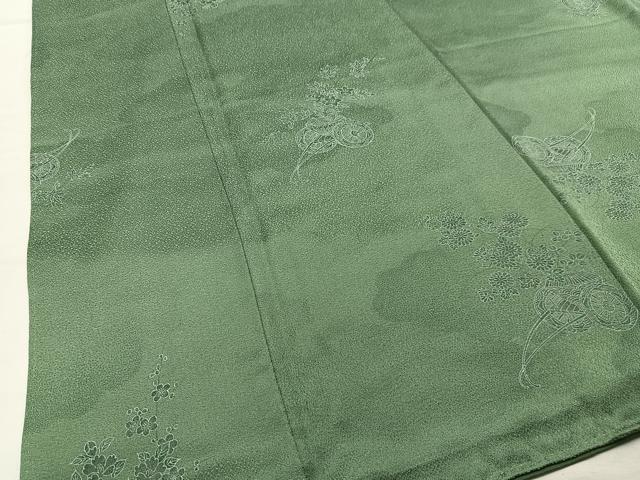平和屋着物■上質な小紋　花車文　正絹　逸品　AABH7572oa