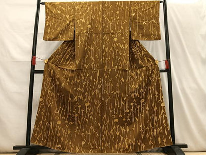 平和屋着物■上質な小紋　枝花文　ろうけつ染め　正絹　逸品　AABH7574oa