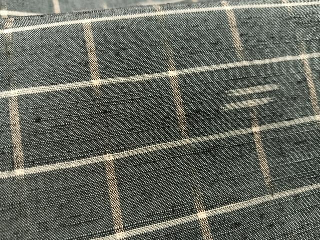 平和屋着物■上質な紬 変わり格子 正絹 逸品 AABH7578oa