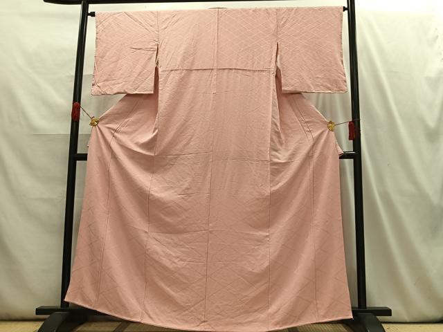 平和屋着物■上質な色無地 花菱地紋 虹色 正絹 逸品 AABH7585oa