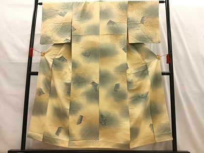 平和屋着物■上質な小紋 地紋起こし 飾花文 暈し染め 正絹 逸品 AABH7587oa