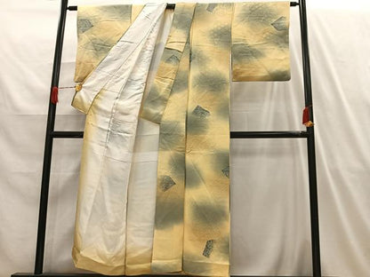 平和屋着物■上質な小紋 地紋起こし 飾花文 暈し染め 正絹 逸品 AABH7587oa