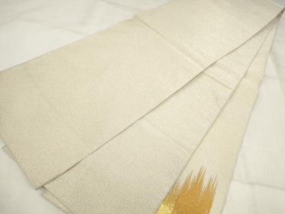 平和屋着物▼太鼓柄袋帯　つづれ　霞文　金銀糸　正絹　逸品　AABH7644wj
