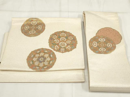 平和屋着物▼つけ帯　螺鈿本袋　吉祥花文　金彩　正絹　逸品　AABH7760wj