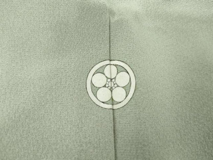平和屋着物●豪華色留袖　友禅　作家物　駒刺繍　地紙花松文　金彩　正絹　逸品　AABH7790cs