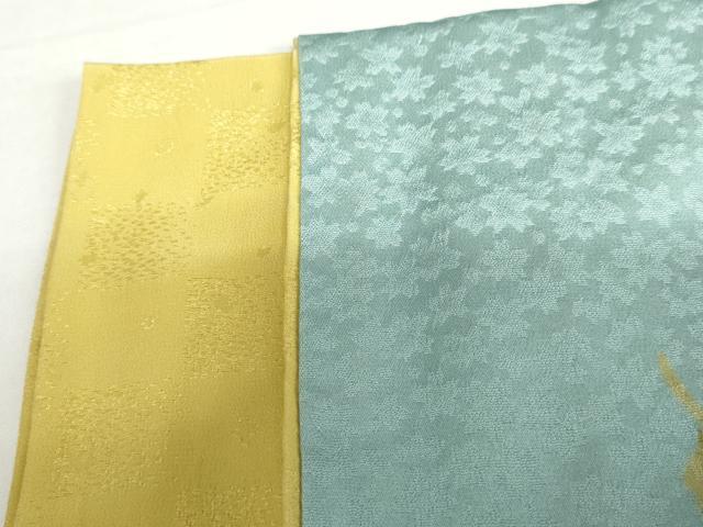 平和屋着物●上質な小紋　オンワード樫山　KUMIKYOKU　草花文　金彩　正絹　逸品　AABH7792cs
