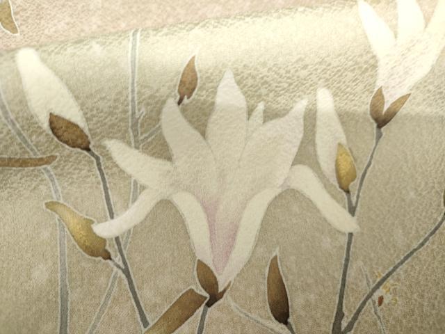 平和屋着物●訪問着　友禅　作家物　枝花文　草木夢工房　暈し染め　正絹　逸品　AABH7794cs