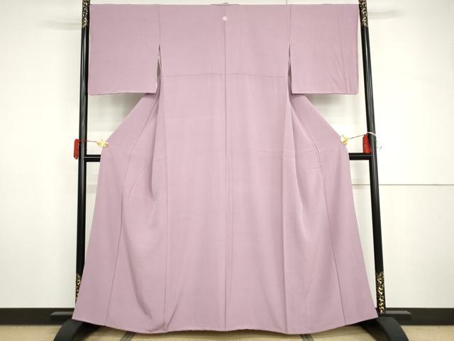 平和屋着物●上質な色無地　紅藤色　正絹　逸品　AABH7798cs 平和屋着物○上質な色無地 紅藤色 正絹 逸品 AABH7798cs