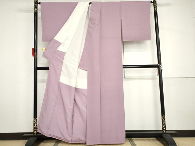平和屋着物●上質な色無地　紅藤色　正絹　逸品　AABH7798cs 平和屋着物○上質な色無地 紅藤色 正絹 逸品 AABH7798cs
