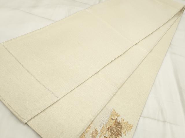 平和屋着物▼綴れ　太鼓柄袋帯　遠山風景樹林文　金銀糸　正絹　逸品　AABH7815wj