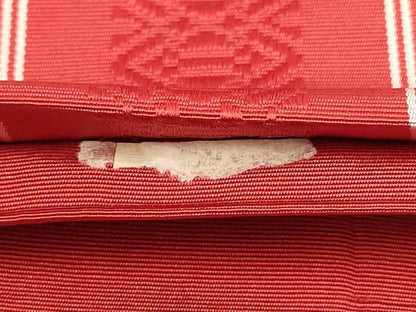 平和屋着物◎本場筑前博多織 半幅帯 献上 正絹 逸品 AABH7909wj