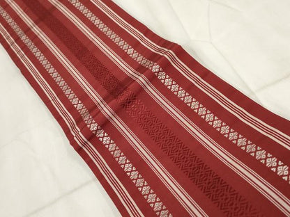 平和屋着物◎本場筑前博多織 半幅帯 献上 証紙付き 正絹 逸品 AABH8027wj