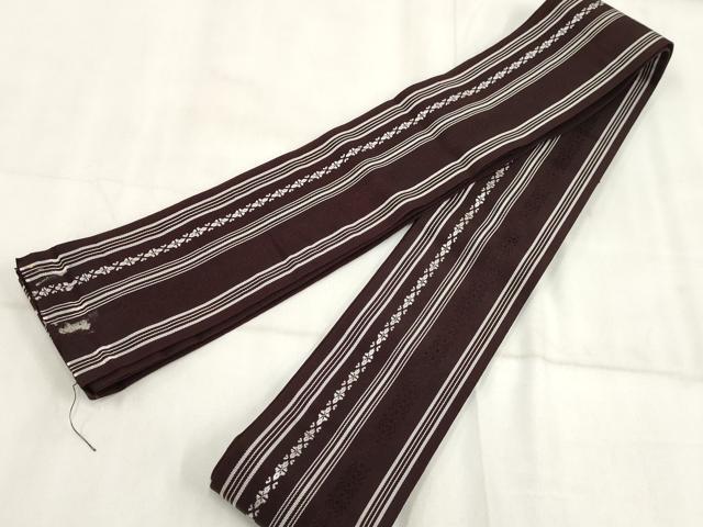 平和屋着物◎男性　本場筑前博多織　角帯　献上　正絹　逸品　AABH8033wj
