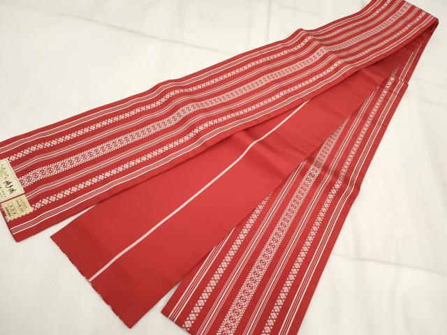 平和屋着物◎本場筑前博多織 半幅帯 献上 森博多織謹製 証紙付き 正絹 逸品 AABH8066wj