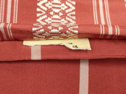 平和屋着物◎本場筑前博多織 半幅帯 献上 証紙付き 正絹 逸品 AABH8074wj