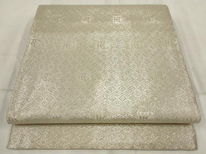 平和屋着物◎全通柄袋帯　菱文　金糸　正絹　逸品　AABH8104wj