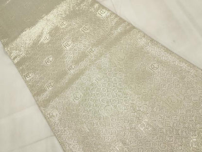 平和屋着物◎全通柄袋帯　菱文　金糸　正絹　逸品　AABH8104wj